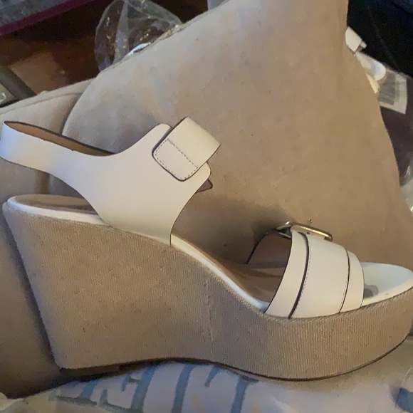 27 EDIT leather upper/ lining wedge Sandal size US 9 brand NEW - Picture 2 of 7